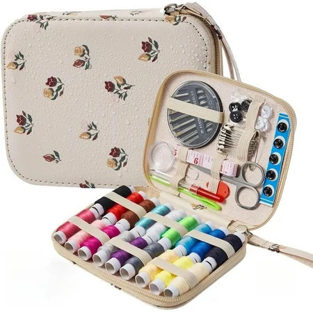 Floral Sewing Kit Printing Sewing Project Kits,Professional Sewing Supplies for Adults, Zipper Sewing Needles Set, 86 PCS Travel Sewing Accessory for Emergency, Home | Walmart (US)
