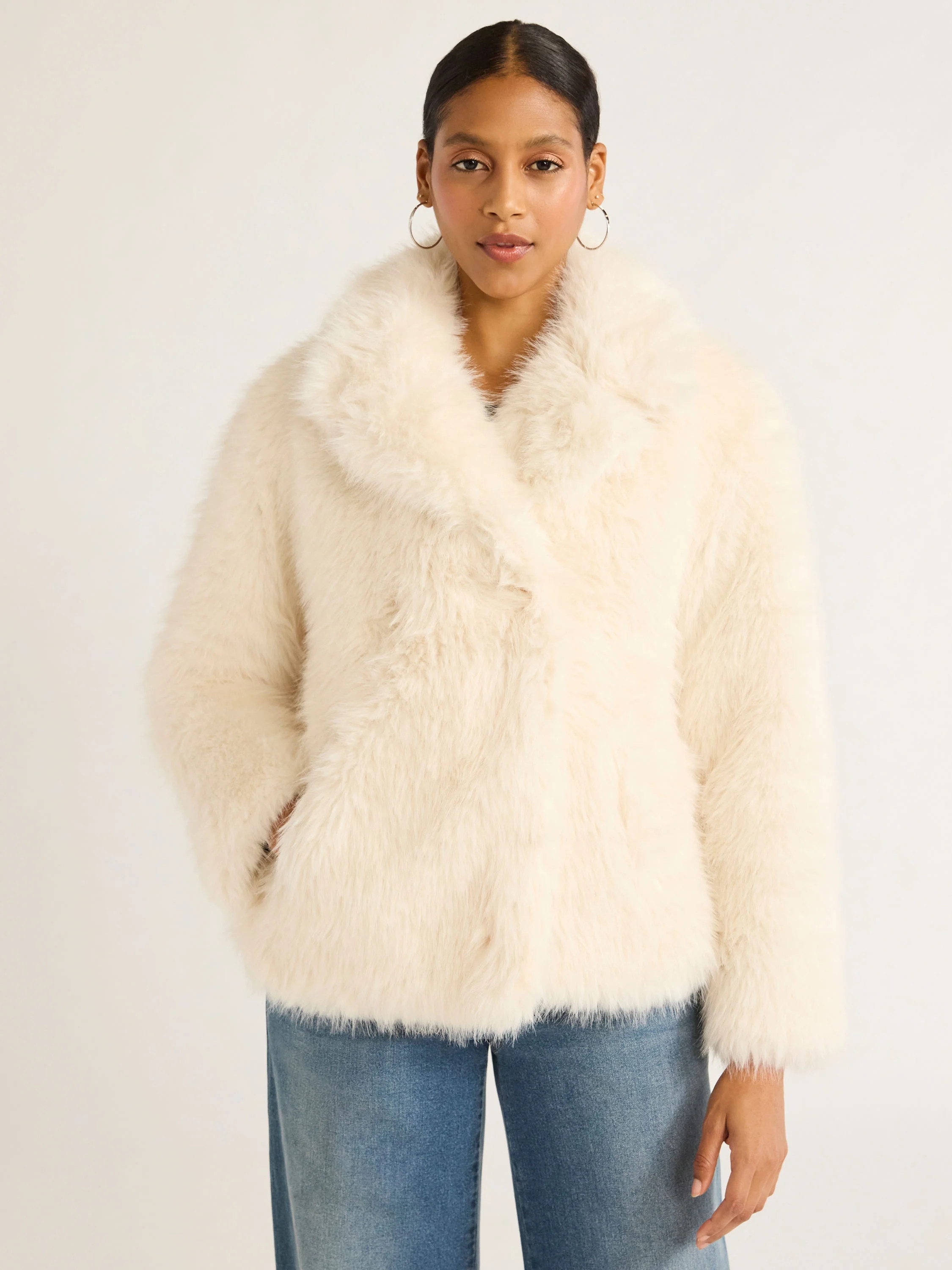 Scoop Women's Faux Fur Coat | Walmart (US)
