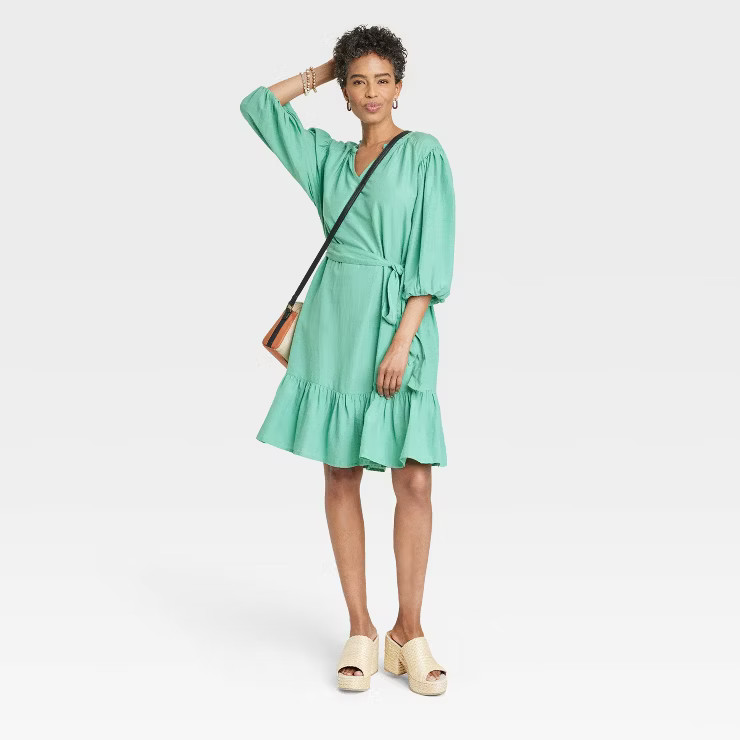 Women's 3/4 Sleeve A-Line Dress - Knox Rose™ | Target