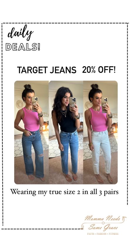 Target jeans 20% off this week! These run tts!

#LTKsalealert #LTKfindsunder100 #LTKSeasonal