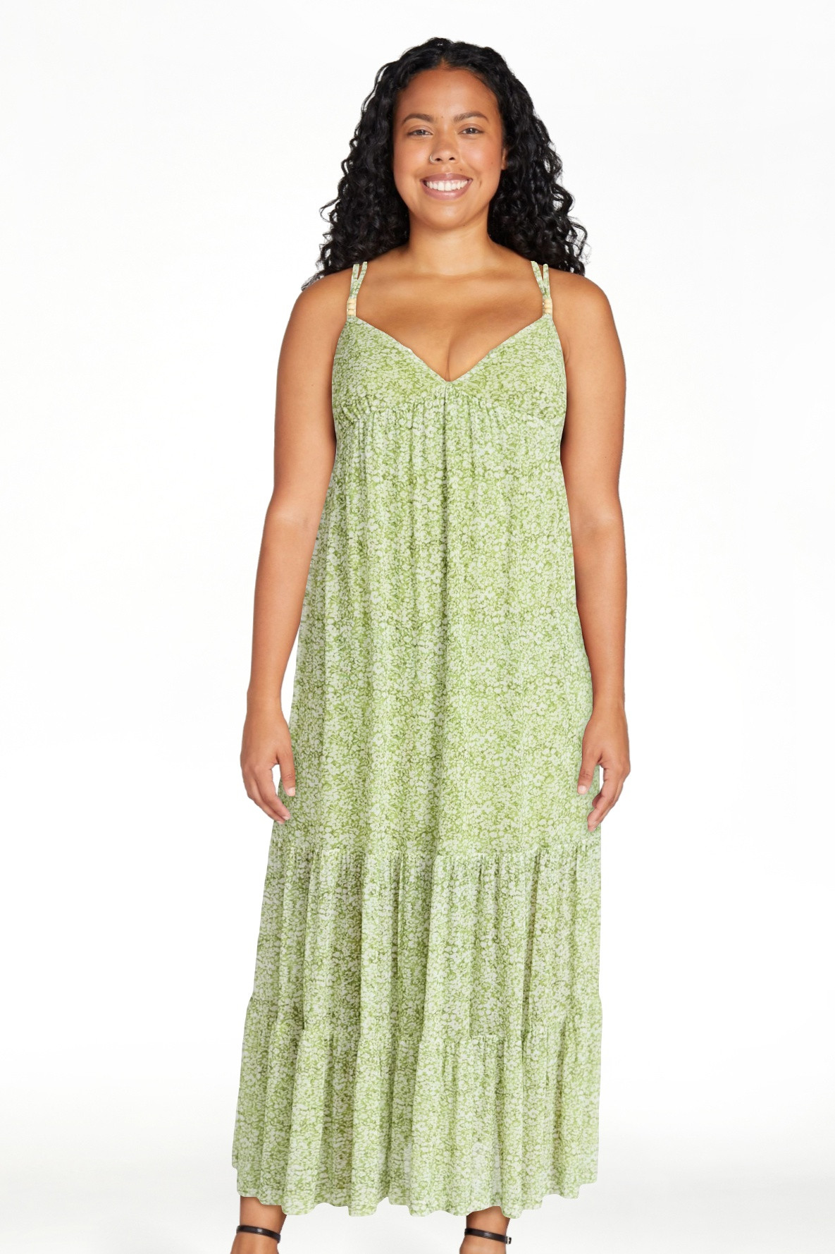 No Boundaries Tiered Maxi Dress, Women's XXS-XXL | Walmart (US)