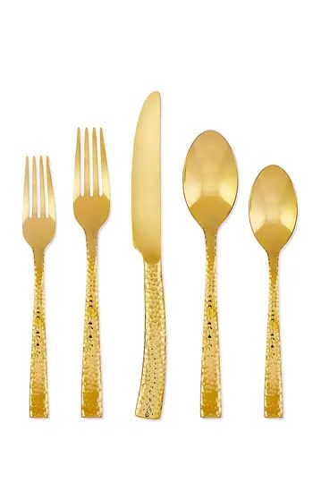 Argent Orfevres Paris Hammered Gold 20-Piece Place Setting | Nordstrom Rack