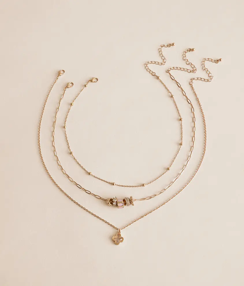 3 Pack Charm Necklace Set | Buckle