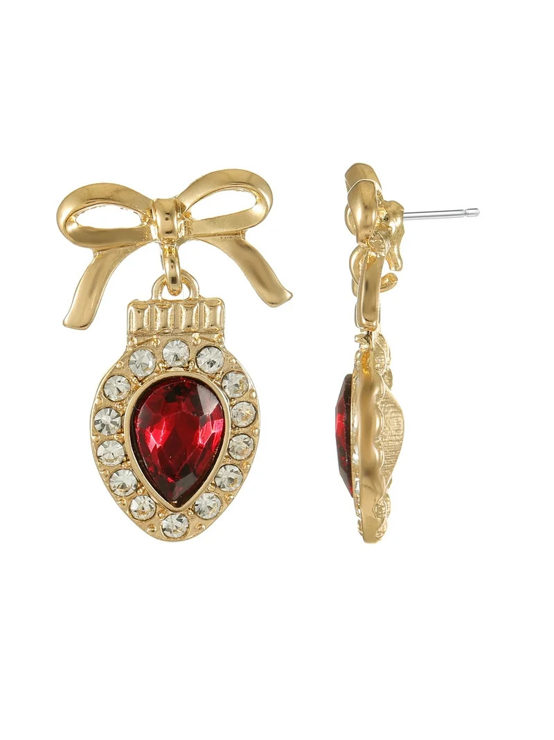 Holiday Time Goldtone Ornament Earrings, 1 Pair | Walmart (US)