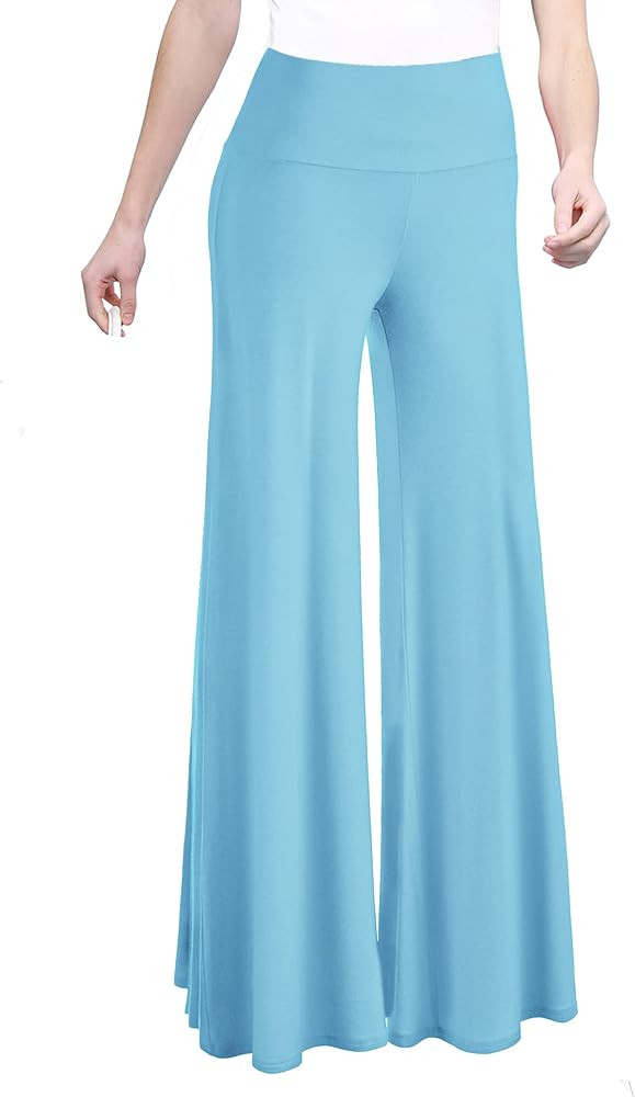 Made By Johnny MBJ Women's Casual Comfy Solid/Tie Dye Wide Leg Palazzo Lounge Pants (XS~5XL) | Amazon (US)