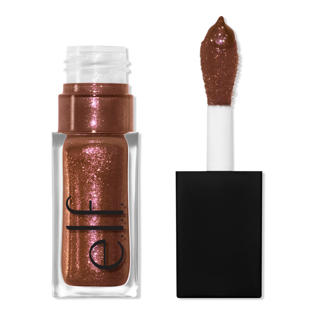 e.l.f. Cosmetics Glow Reviver Lip Oil Glimmer - Chocoluxe | Ulta