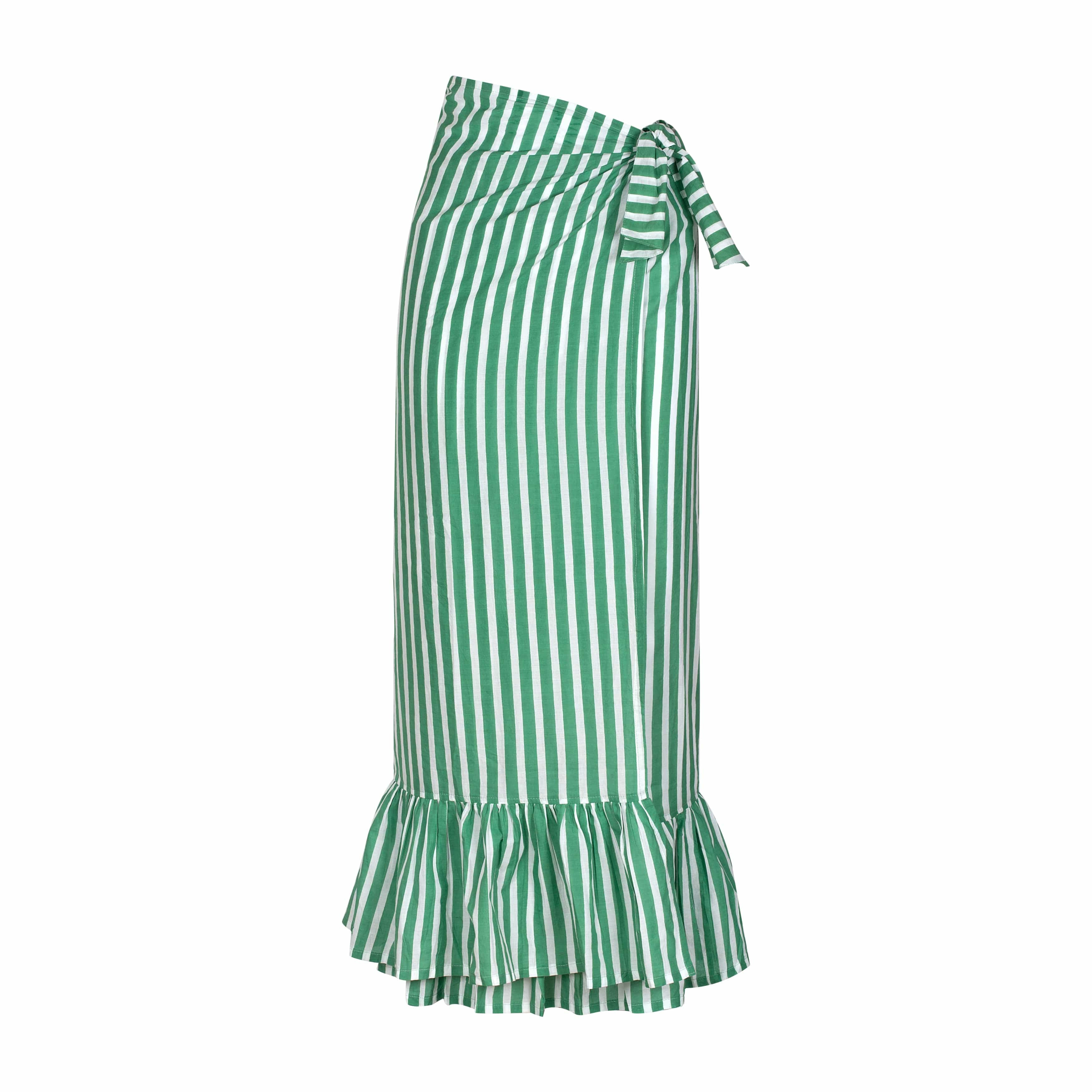 Green and White Stripe Vienna Sarong | Sunshine Tienda