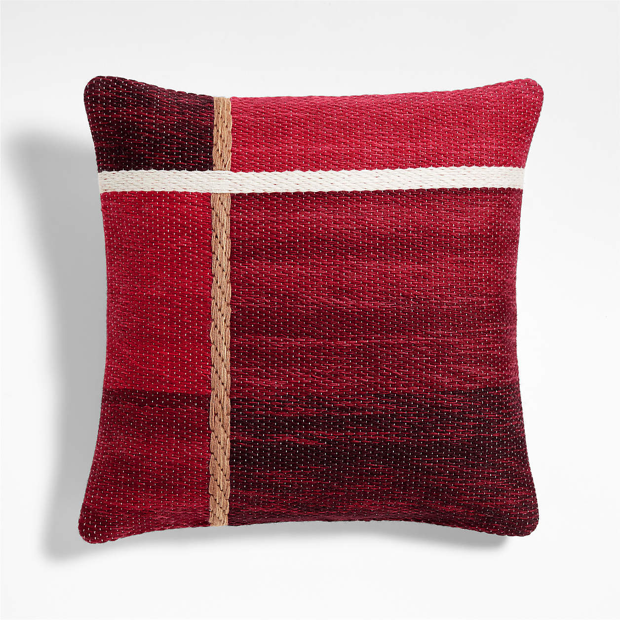 Plaid Kilim 20"x20" Pine Green Throw Pillow Cover + Reviews | Crate & Barrel | Crate & Barrel