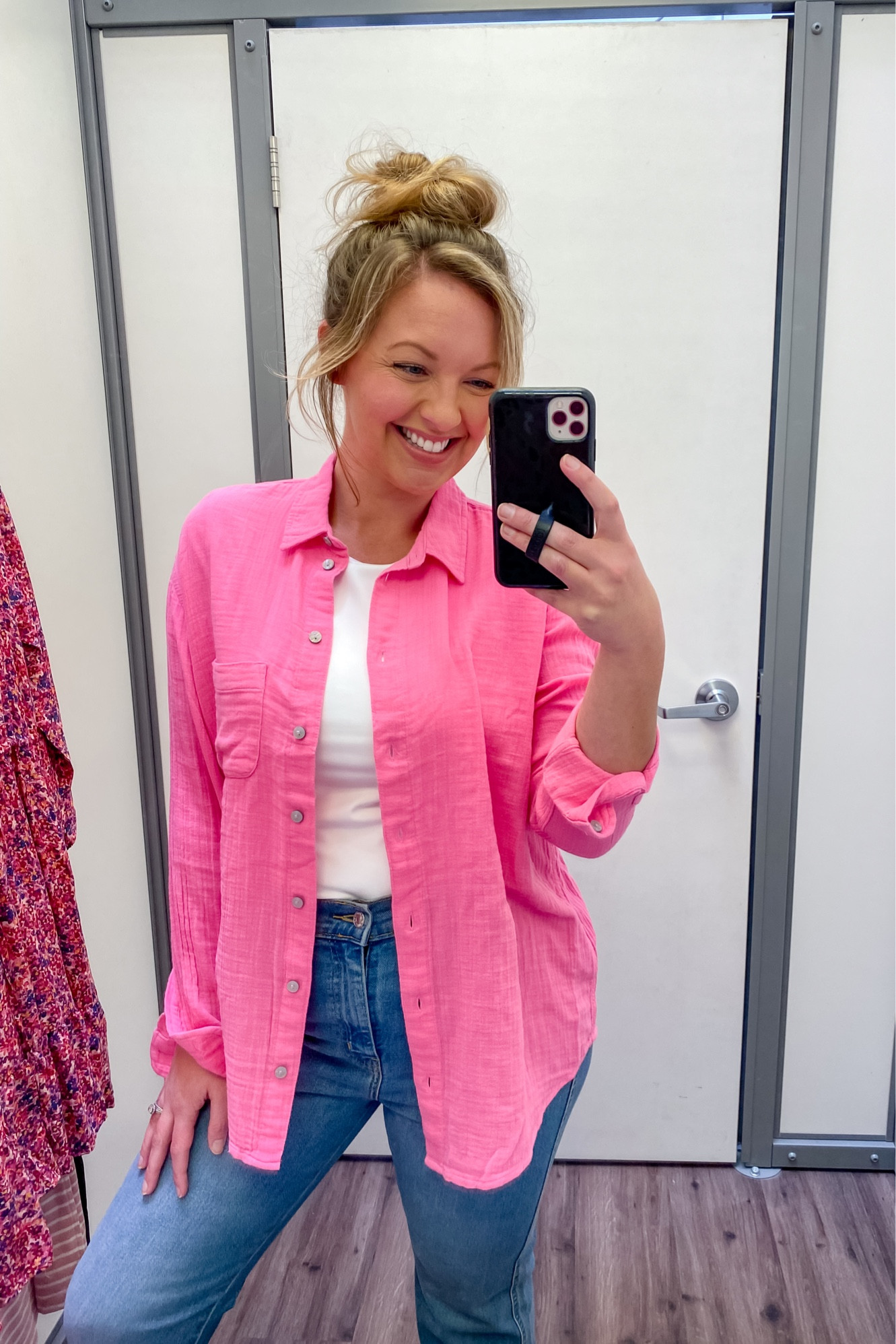 Pink button up shirt that is perfect transition piece from winter to spring/summer ! This can be worn now with jeans and then as a bathing suit cover or with Jean shorts !! Love all these colors too! Wearing size medium 

Pink button up shirt, spring outfit, spring fashion, midsize fashion Walmart fashion
Swim cover up shirt linen shirt spring transition piece Walmart find 

#LTKSeasonal #LTKfindsunder50 #LTKmidsize