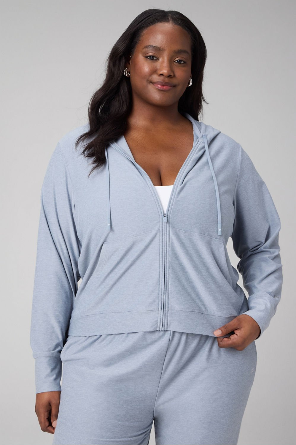 Cloud Jersey Full Zip Hoodie | Fabletics