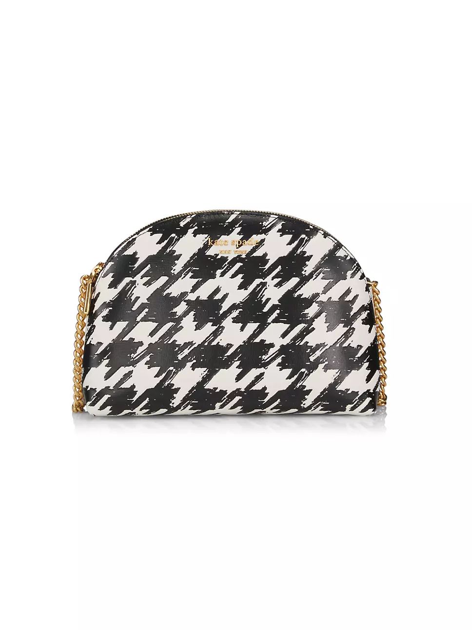 Morgan Painterly Houndstooth Leather Crossbody Bag | Saks Fifth Avenue