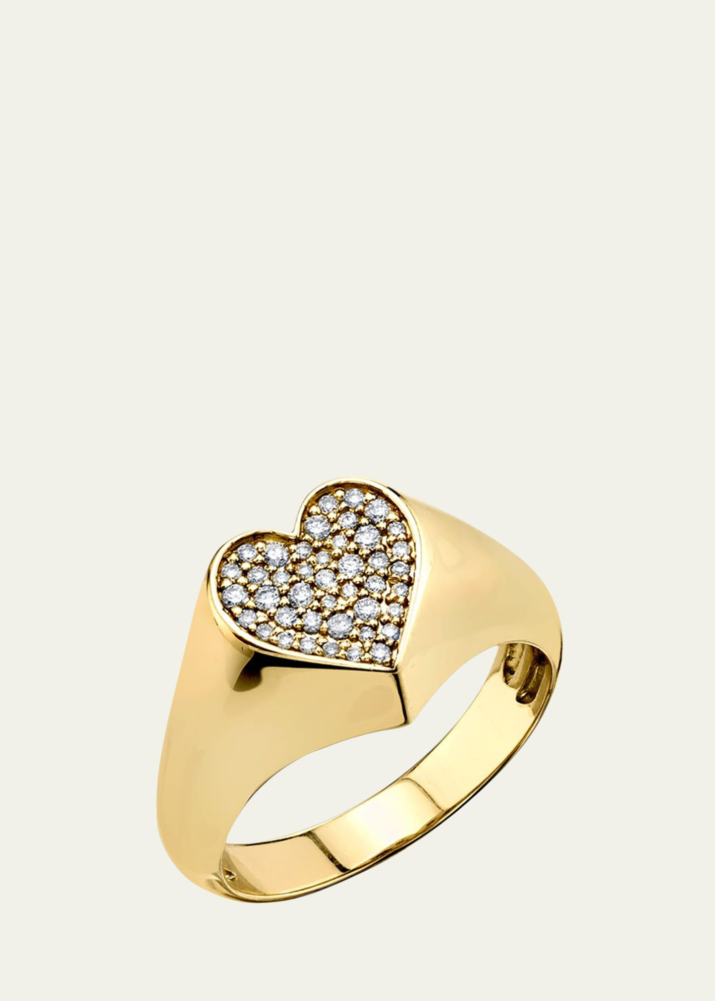 Sydney Evan 14k Diamond Pave Heart Pinky Ring | Bergdorf Goodman