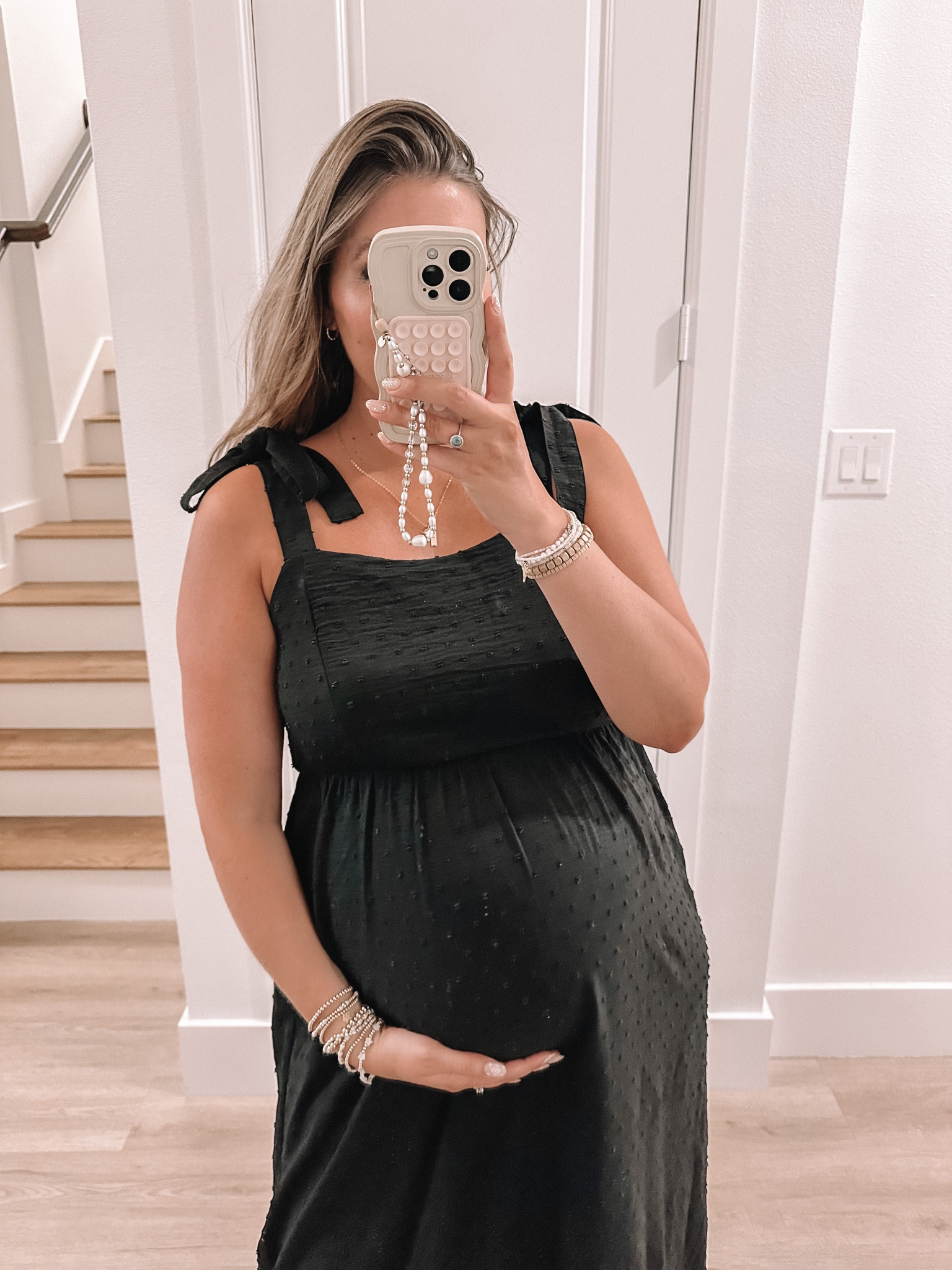 Bump friendly maternity dress - size up. Phone case + accessories linked! 

#LTKunder50 #LTKbump