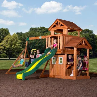 Backyard Discovery Tanglewood All-Cedar Swingset - Brown - On Sale - Overstock - 10763380 | Bed Bath & Beyond