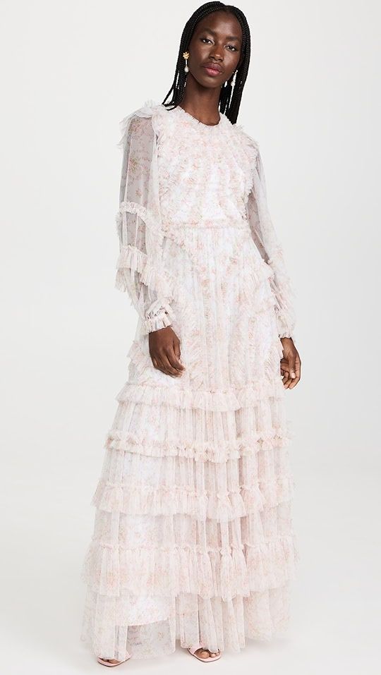 Vintage Ditsy Ruffle Gown | Shopbop