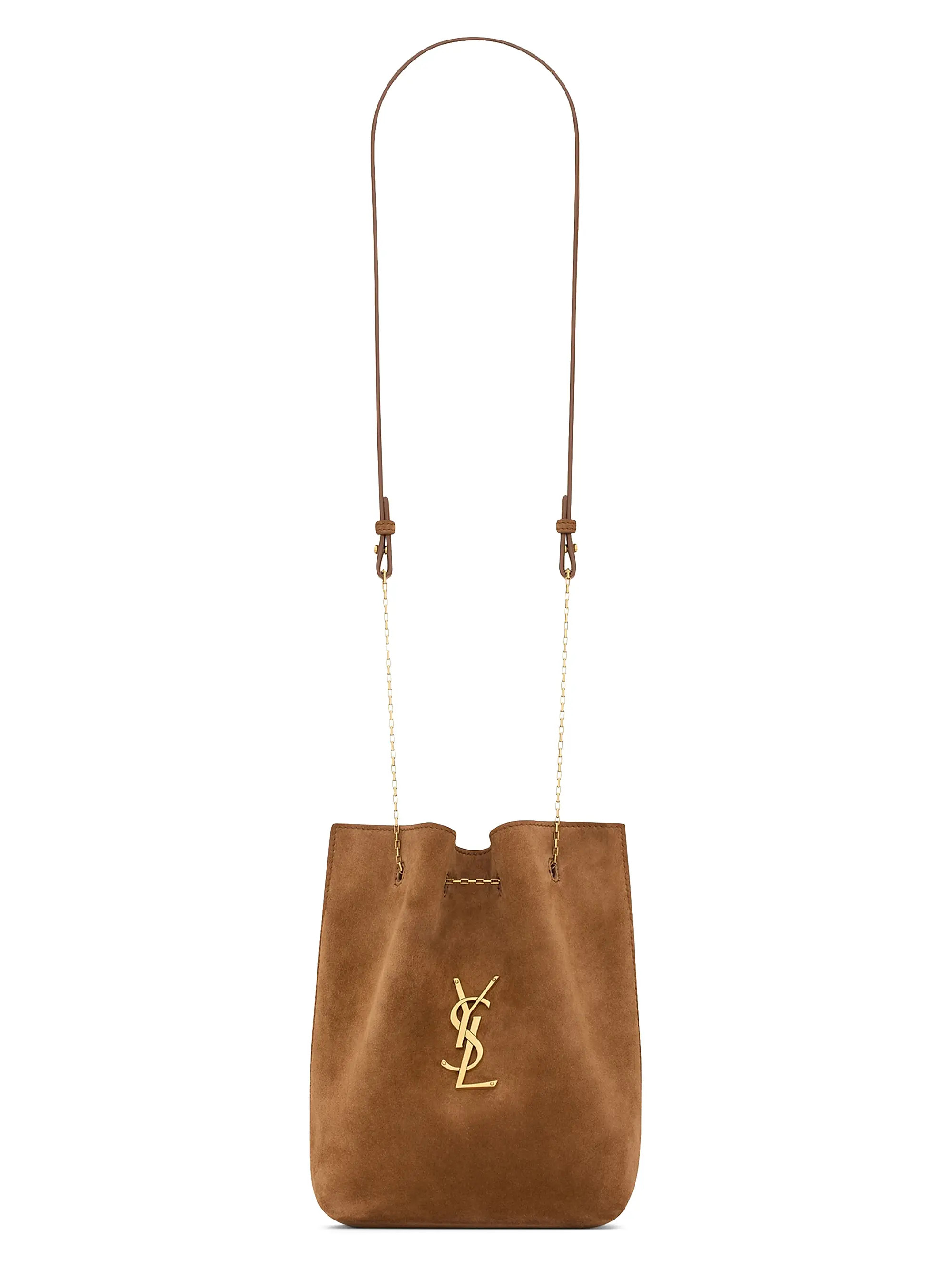 Saint Laurent Pochon in Suede | Saks Fifth Avenue | Saks Fifth Avenue