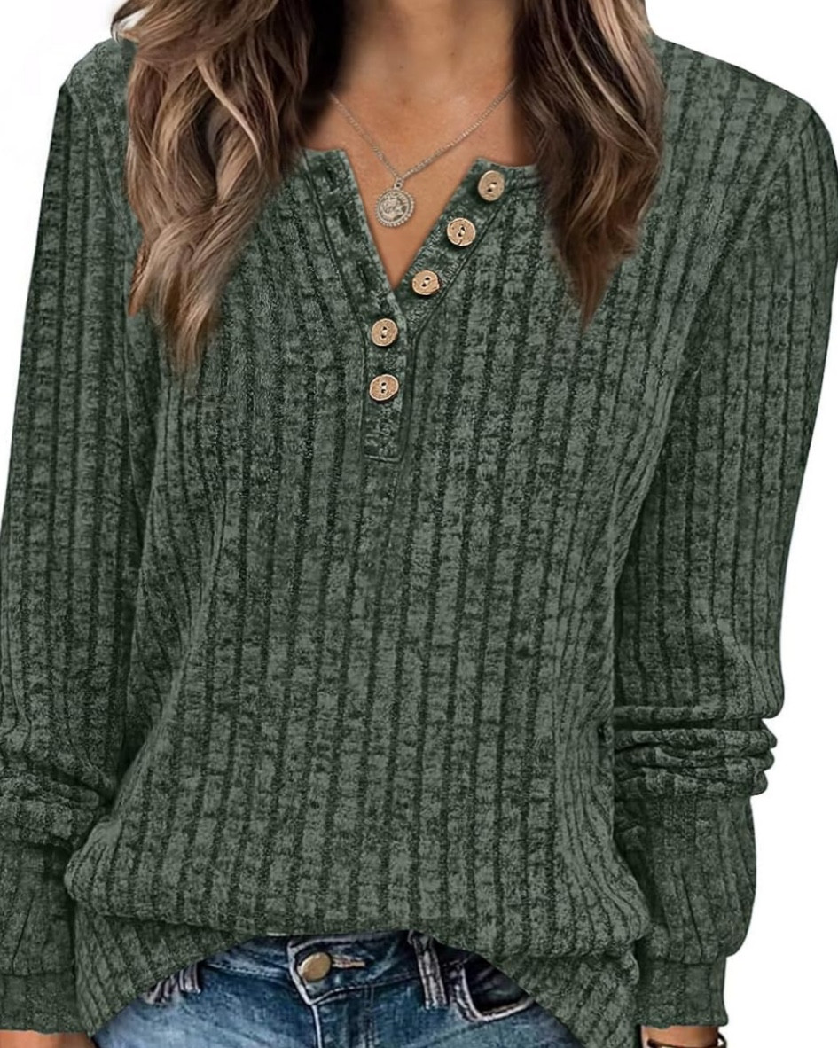XIEERDUO Sweater for Women Long Sleeve Henley Shirts Tunic Tops to Wear with Leggings crew neck Sweaters Trendy 2024

#LTKStyleTip #LTKBeauty
