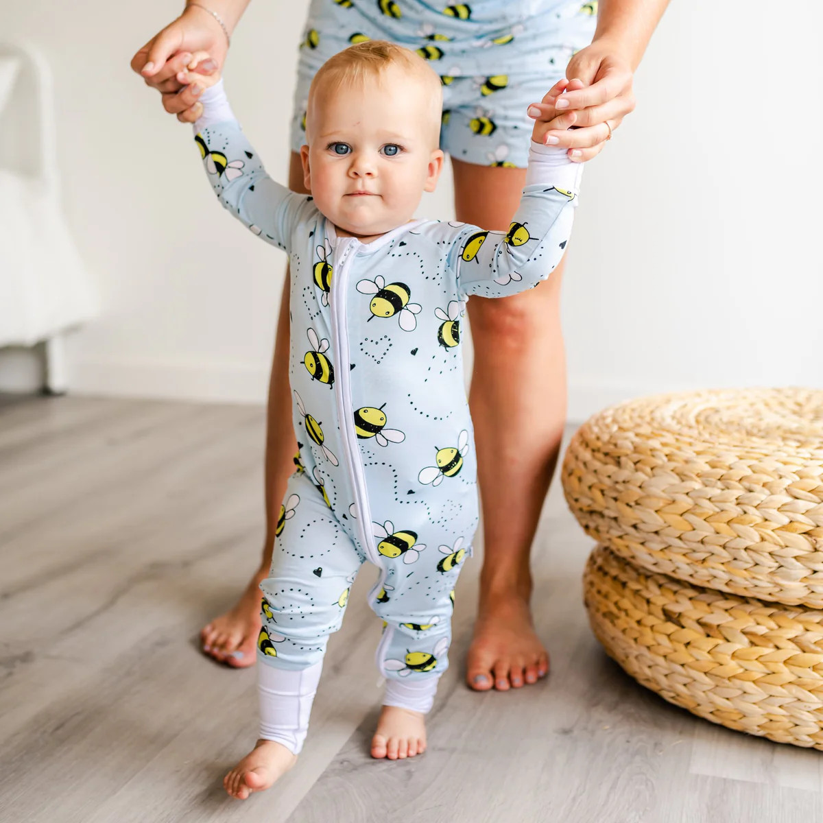 Bees Bamboo Viscose Zippy | Little Sleepies