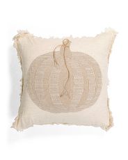 18x18 Textured Pumpkin Pillow | TJ Maxx