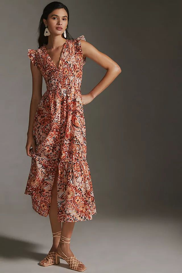 By Anthropologie The Peregrine Midi Dress | Anthropologie (US)