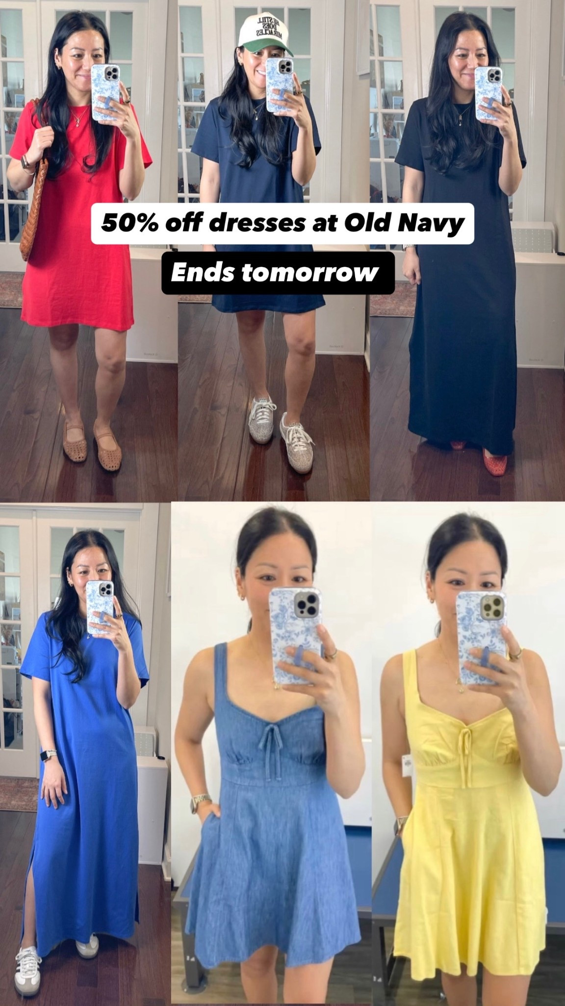 Size small in t-shirt dresses and XS in fit & flare dresses 


#LTKSeasonal #LTKOver40 #LTKSaleAlert