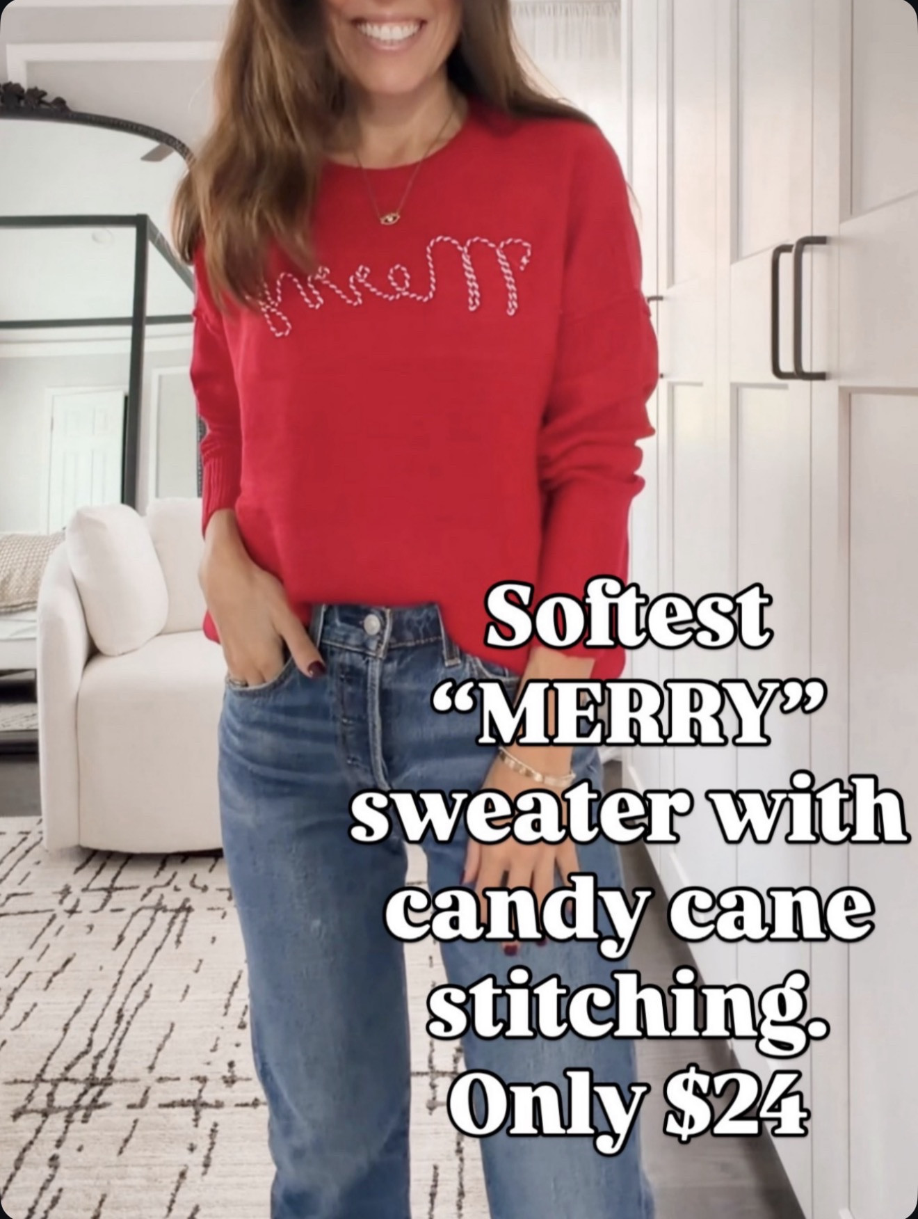 Softest festive sweater ever — only $24 and so cute for the holidays 🎄 🔗⬇️

#LTKHoliday #LTKOver40 #LTKSeasonal