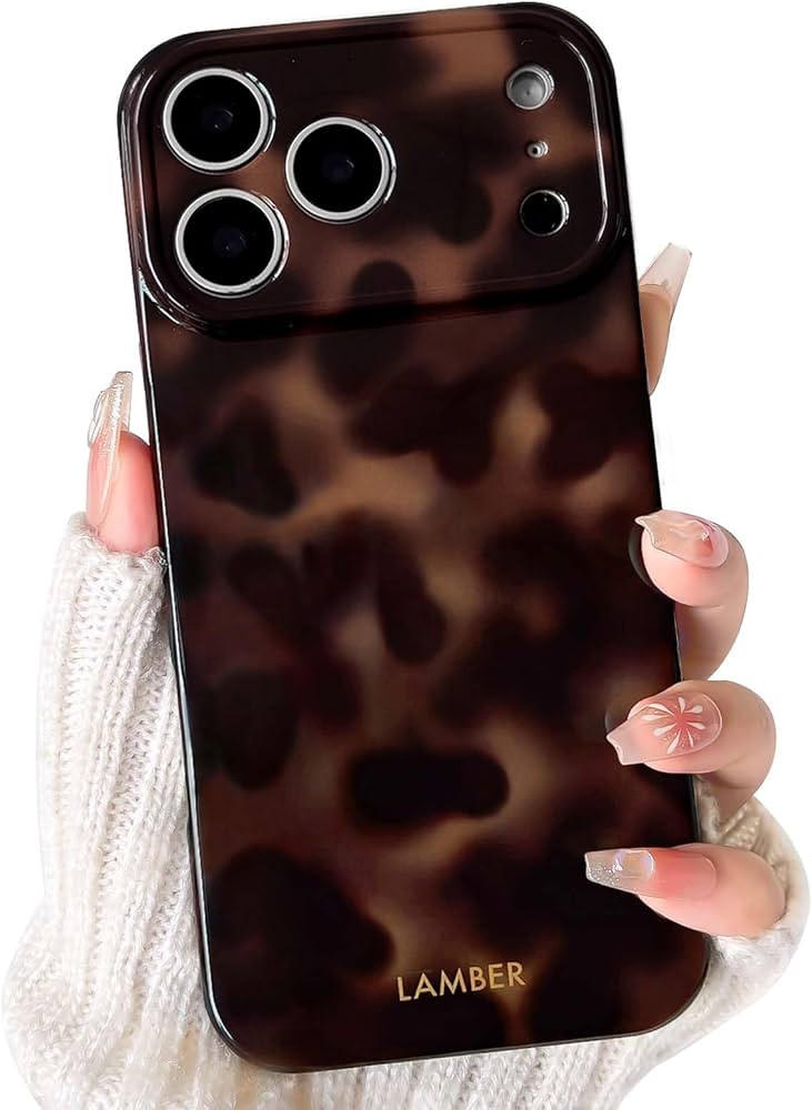 NITITOP Compatible for iPhone 17 Pro Max Case Cute Stylish Leopard Print Amber Aesthetic Tortoise... | Amazon (US)