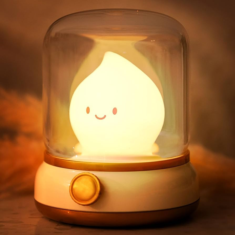 Ghost Campfire Night Light,Cute Kerosene Lamp,Silicone Flame Amber Light,Adjustable Dimmable Rech... | Amazon (US)