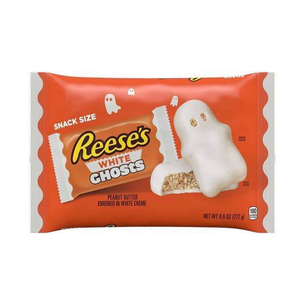 Reese's White Creme Peanut Butter Halloween Ghost Snack Size Bag - 9.6oz | Target
