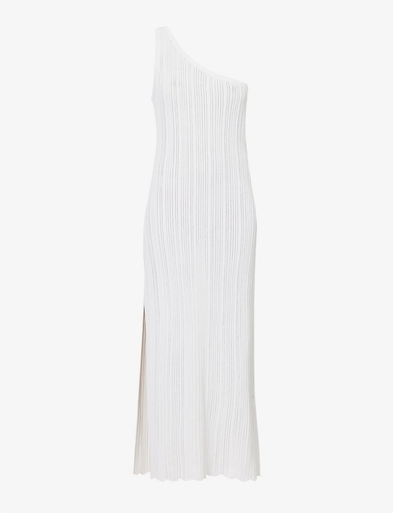 Crocheted one-shoulder stretch-knit cover-up | Selfridges