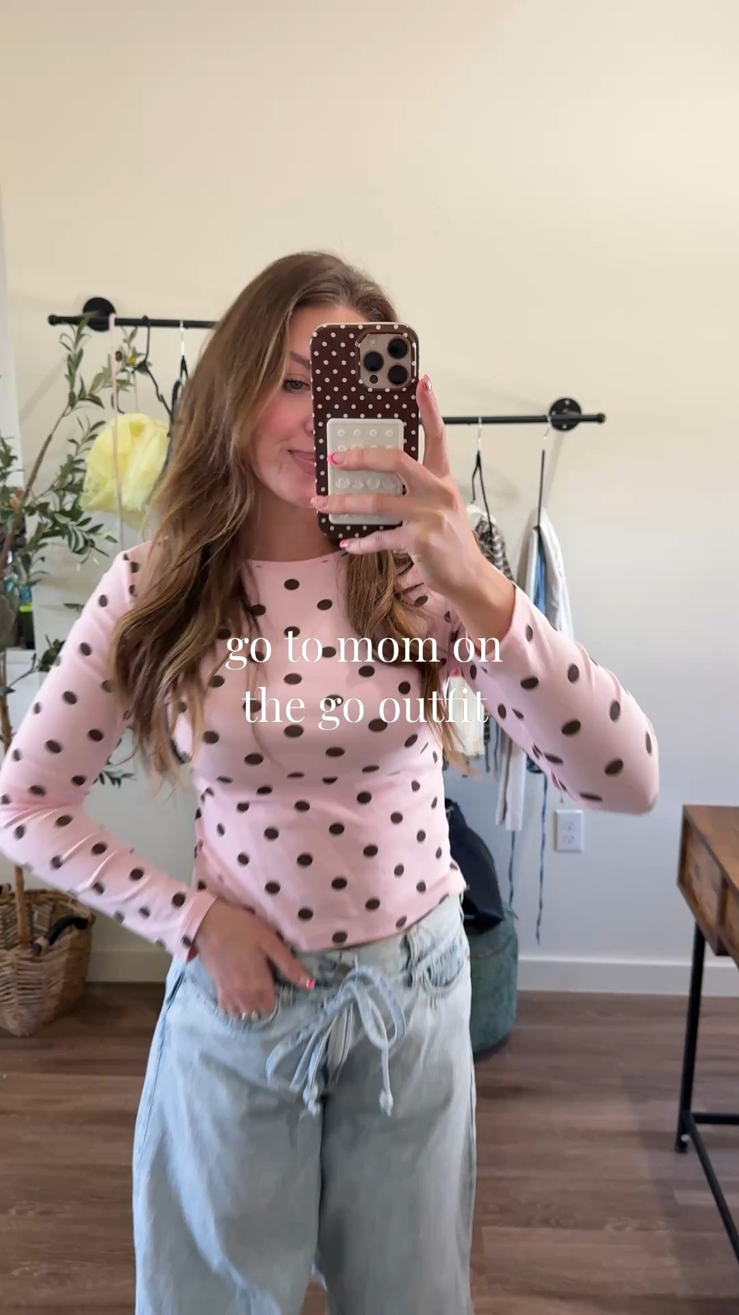 Wearing a small tall in jeans & small in top 