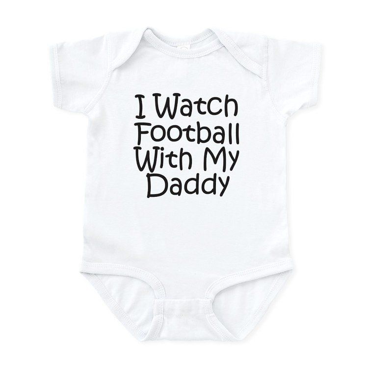 CafePress - Watch Football With Daddy! Infant Bodysuit - Baby Light Bodysuit, Size Newborn - 24 M... | Walmart (US)