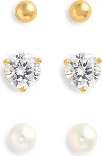 3-Pack Stud Earrings | Nordstrom