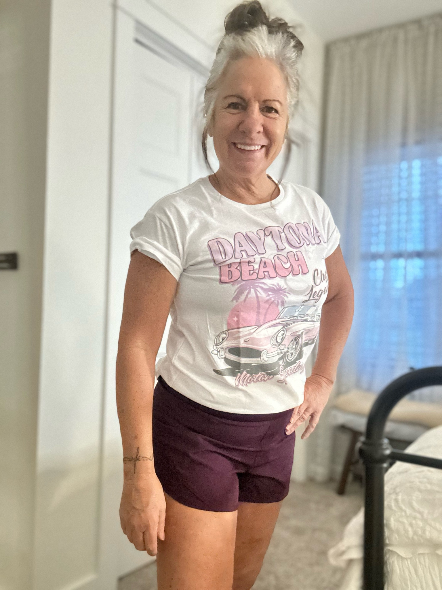 Casual athletic wear, running shorts, graphic t-shirt. White sneakers

#LTKPetite #LTKKids #LTKActive