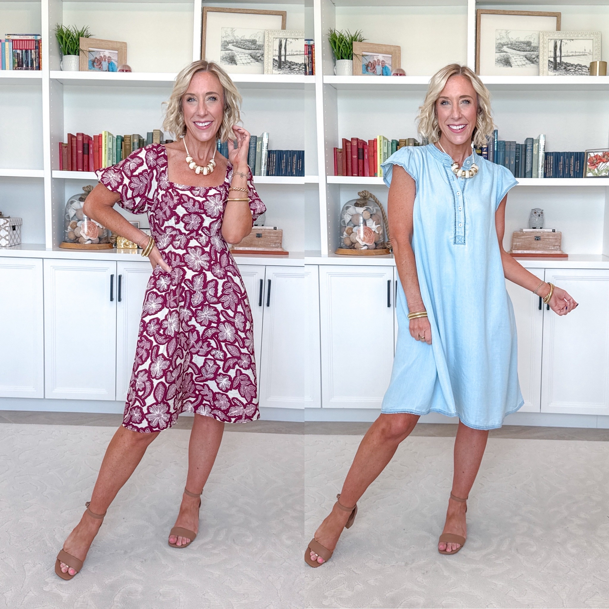 Walmart: unboxing - part 1 (dresses) Airflow Mini Dress w/ Puff Sleeves - size XS. $19.98. 3 colors. Chambray Flutter Sleeve Mini Dress - size XS. $24.98. 2 colors. (FYI: the picture does not match the description for this color!)