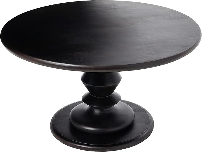 Creative Co-Op Berns Wood Pedestal Coffee Table, Black Walnut | Amazon (US)