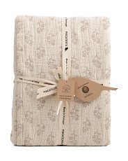 Made In Portugal Floral Textured Mallow End Of Bed Blanket | TJ Maxx