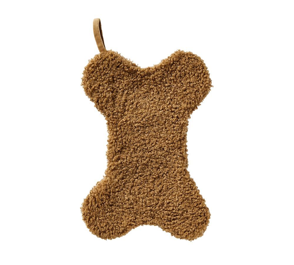 Cozy Teddy Faux Fur Dog Stocking, Tobacco, 10&amp;quot;x14&amp;quot; | Pottery Barn (US)