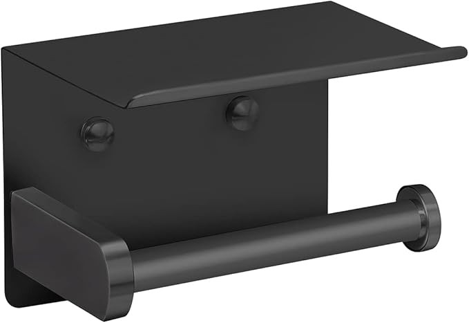 VAEHOLD Self Adhesive Toilet Paper Holder with Phone Shelf Stainless Steel Wall Mounted Toilet Pa... | Amazon (US)