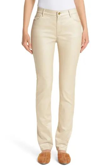 Women's Lafayette 148 New York Curvy Fit Skinny Jeans, Size 2 - Ivory | Nordstrom