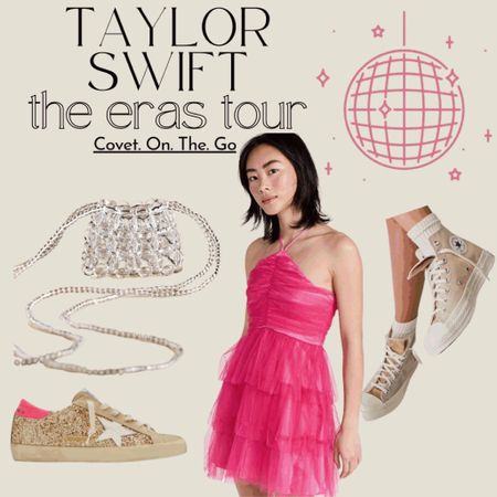 Taylor Swift, Eras tour, concert style, Golden Goose, pink dress, Festival style, concert outfit 

#LTKshoecrush #LTKstyletip #LTKFestival