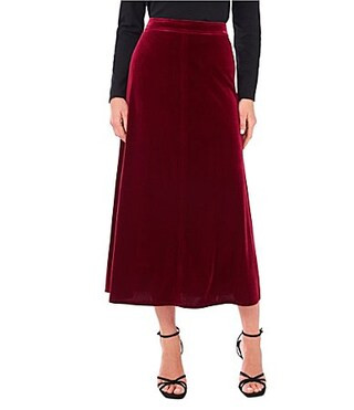 Vince Camuto Velvet Maxi A-Line Skirt - M | Dillard's