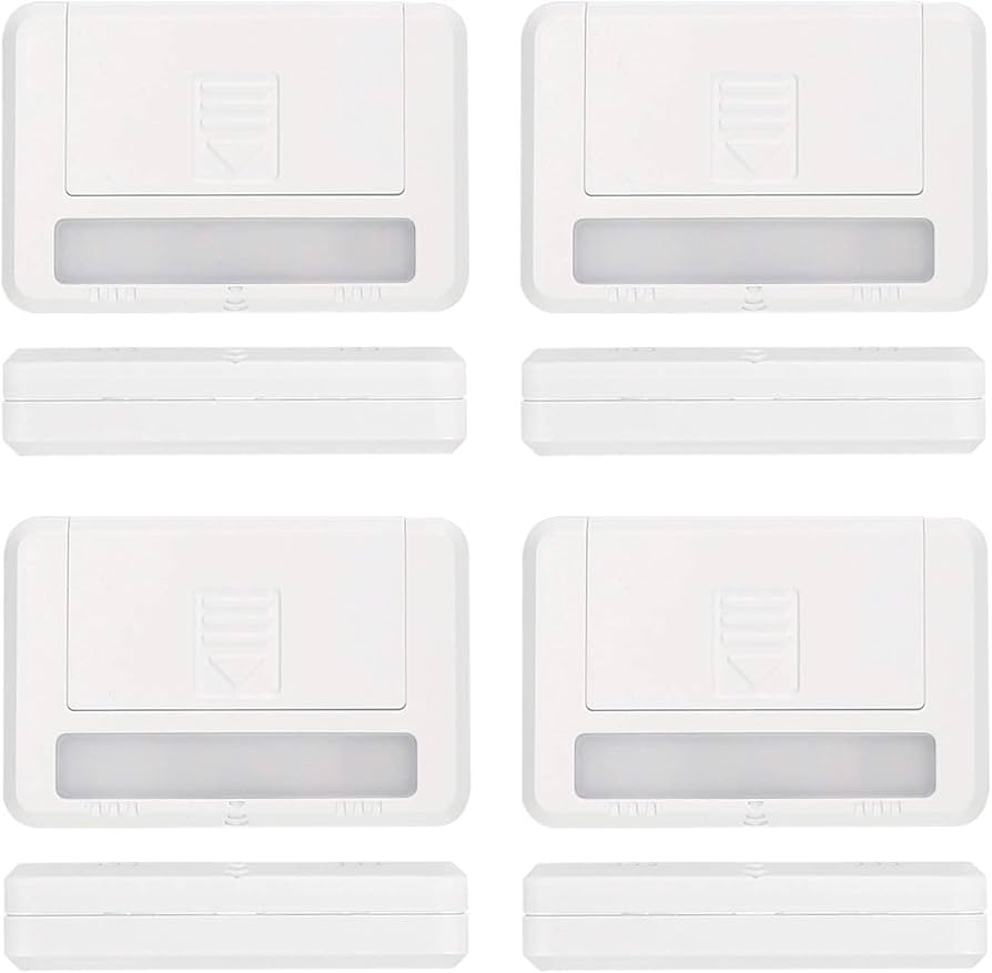 4 Pack Door Open Automatic Turn On Off Cupboard Drawer Closet Light Battery Operated Cabinet Ligh... | Amazon (US)
