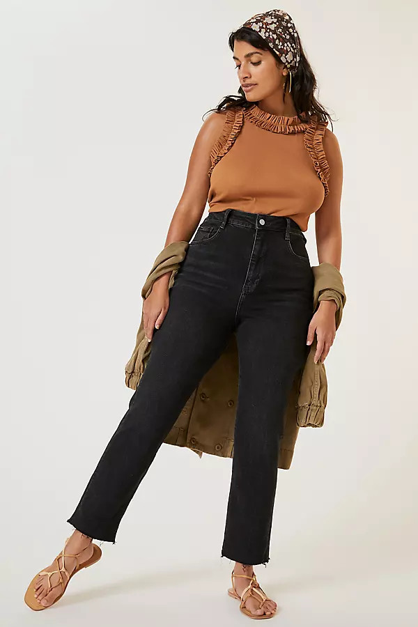 Pilcro High-Rise Cigarette Jeans By Pilcro in Black Size 27 | Anthropologie (US)