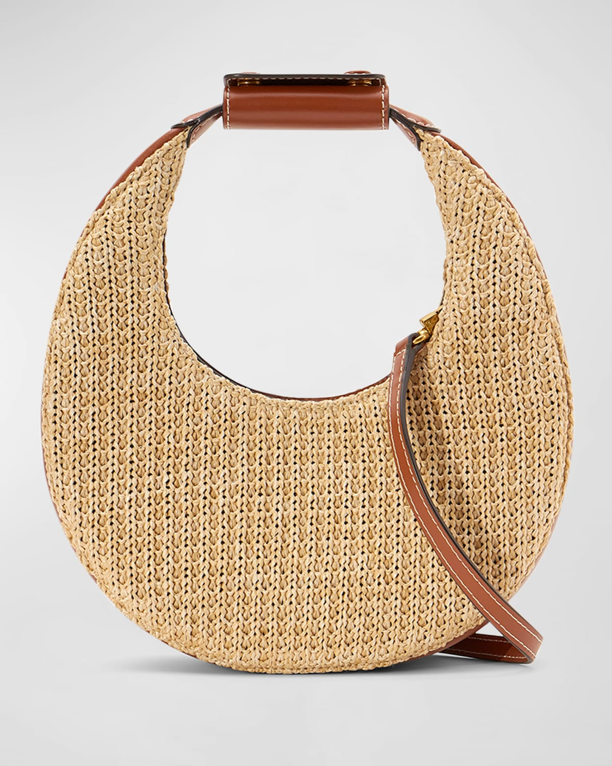 Moon Mini Raffia Top-Handle Bag | Neiman Marcus