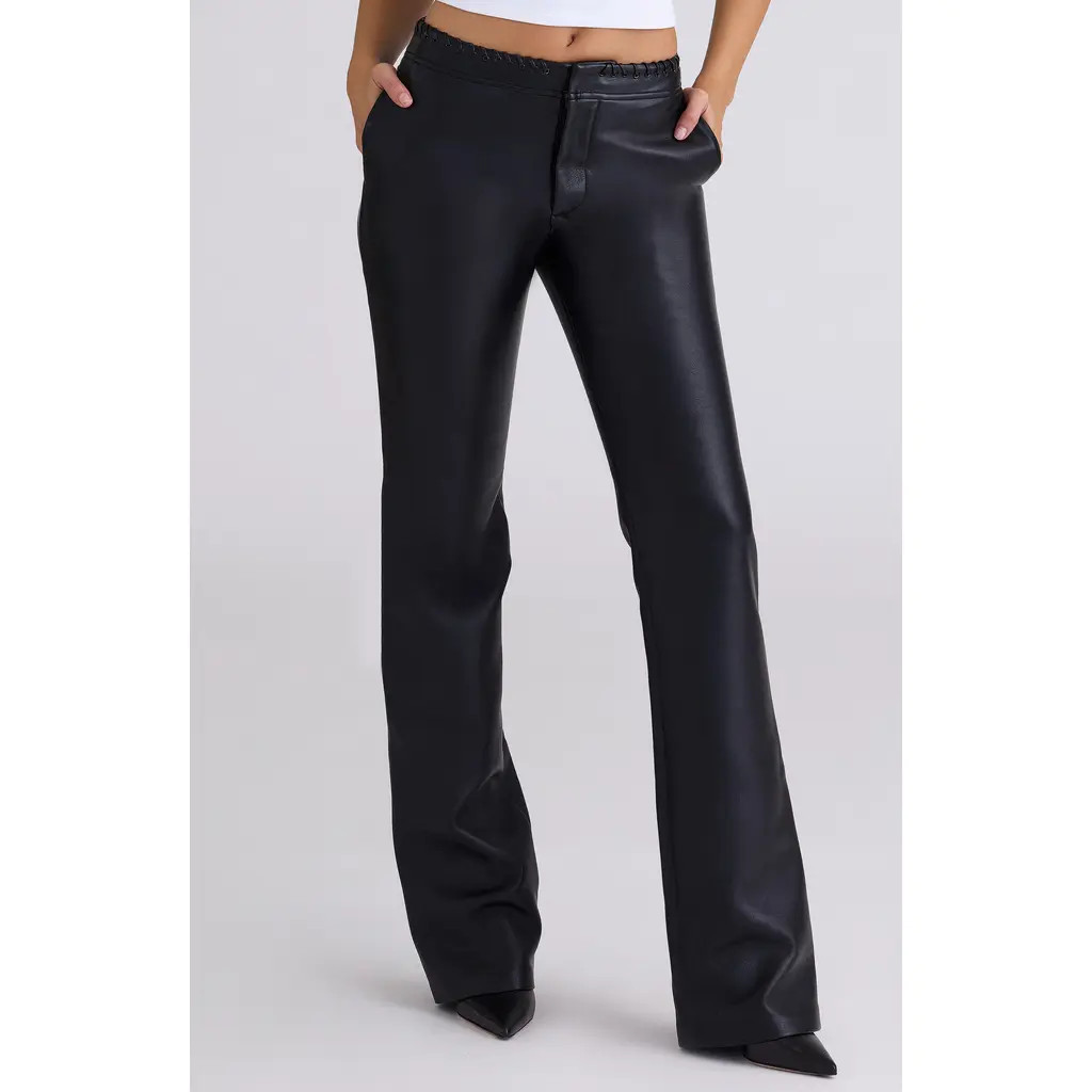 HOUSE OF CB Adara Faux Leather Pants in Black at Nordstrom, Size X-Small | Nordstrom