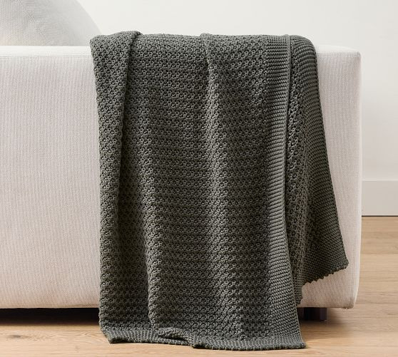 Coastline Knitted Throw | Pottery Barn (US)