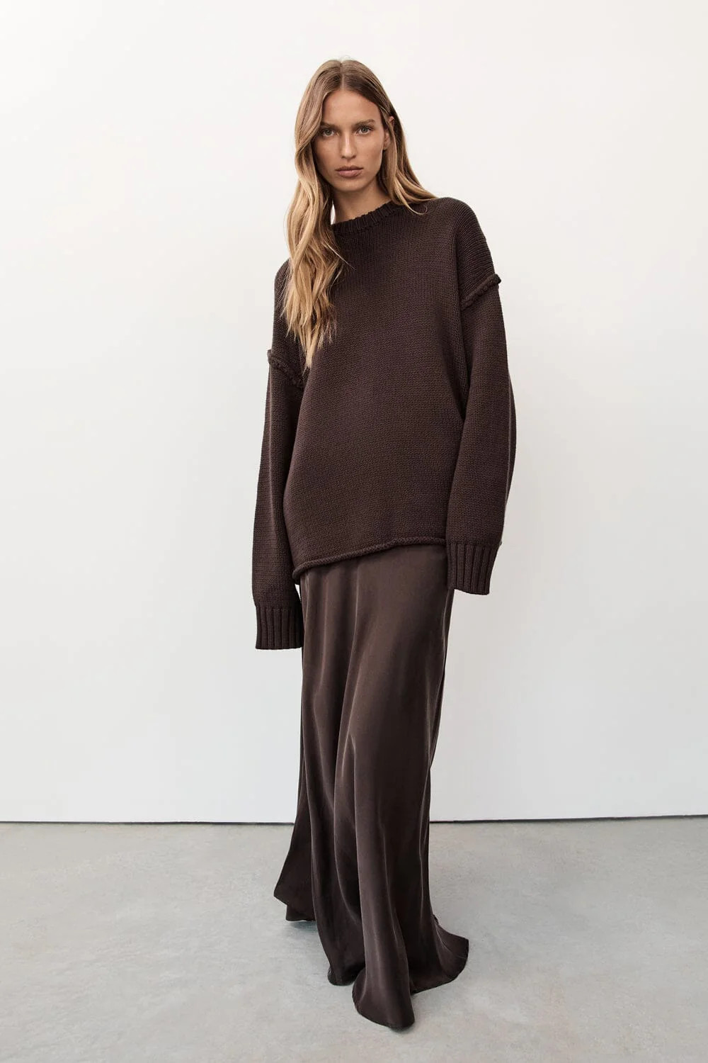 ROY CHOC LONGLINE KNIT JUMPER | DISSH