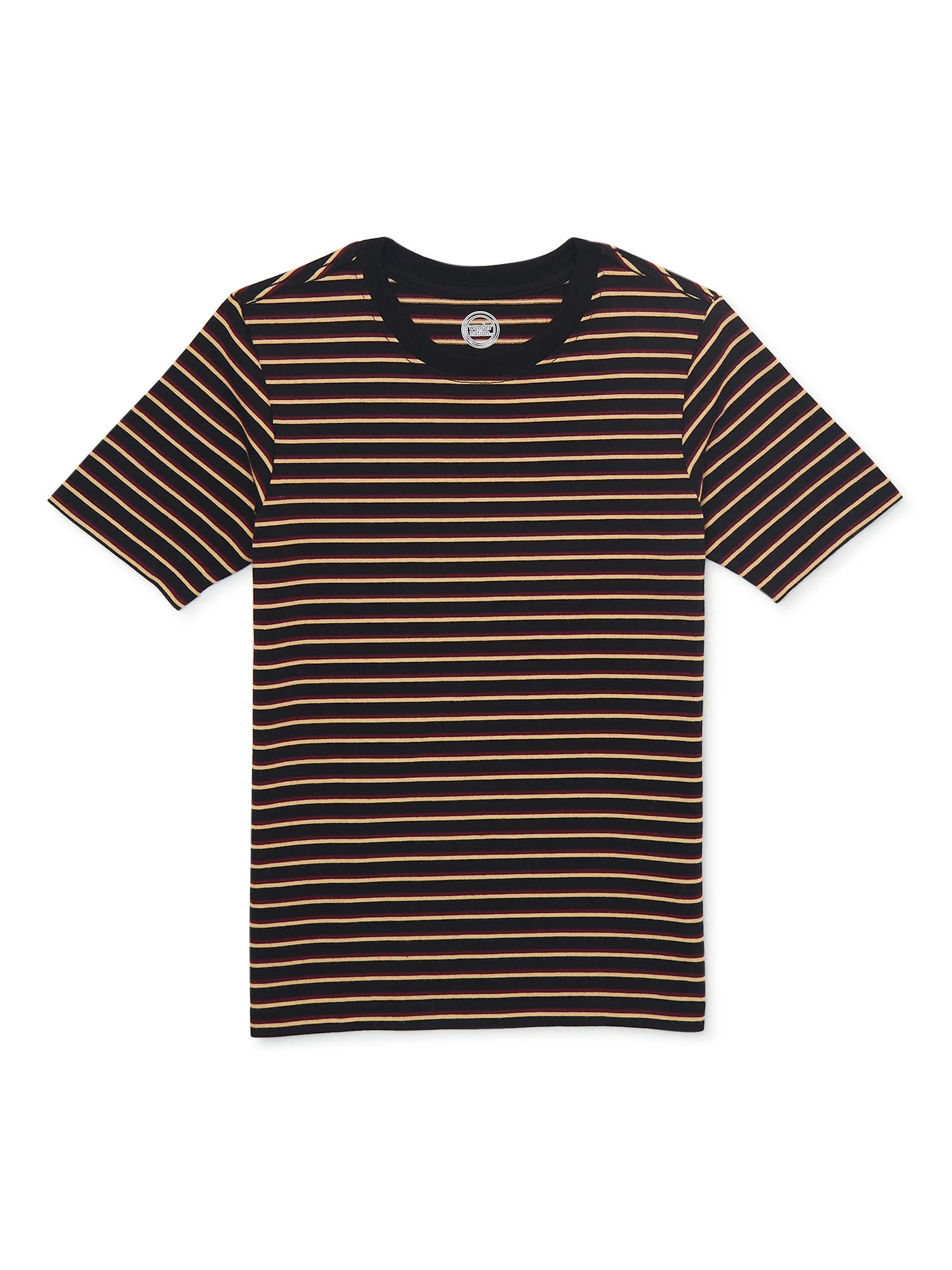 Wonder Nation Boys Striped Tee, Sizes 4-18 & Husky - Walmart.com | Walmart (US)
