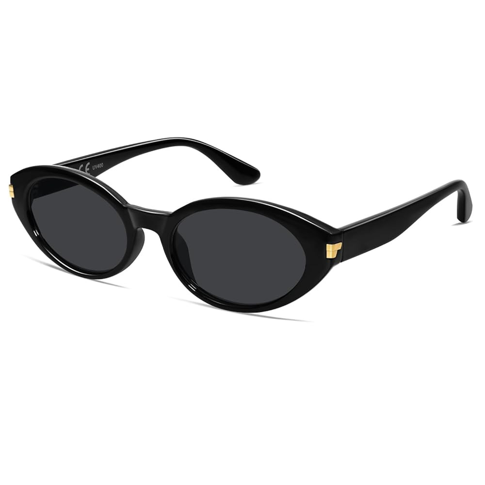 VANLINKER Polarized Retro Oval Sunglasses for Women Men Small Face Vintage 90s Shades VL9850 | Amazon (US)